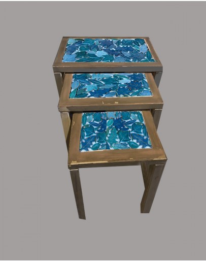 3-Piece Nesting Ceramic Table