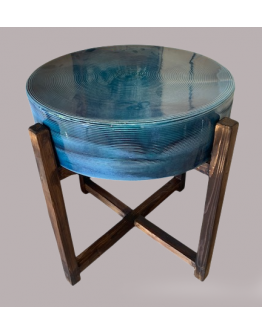 45cm Seramik Sehpa Mavi