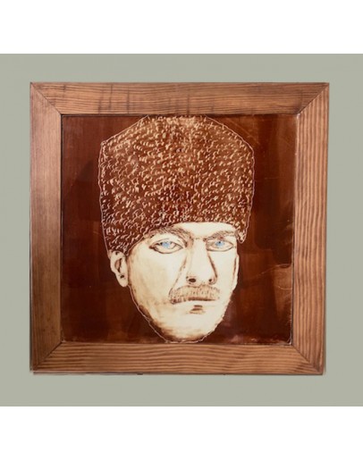 Atatürk Sgraffito Çini Pano