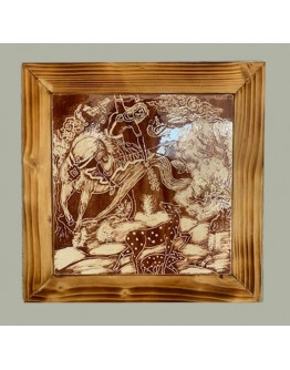 Huntress and Gazelles Sgraffito 