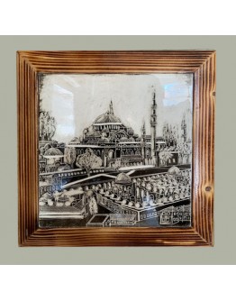 istanbul Camii Sgraffito Çini Pano