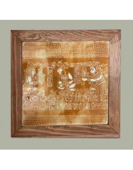 Maya Tanrıları Sgraffito Çini Pano