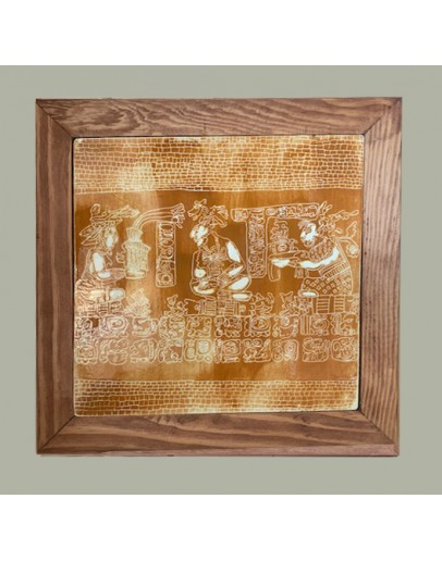 Maya Tanrıları Sgraffito Çini Pano